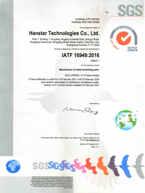 16949 Quality Management System Certification
